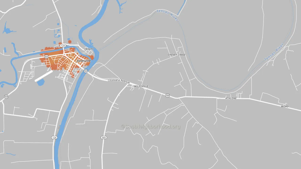 Bike Grade map of Wildsville, LA