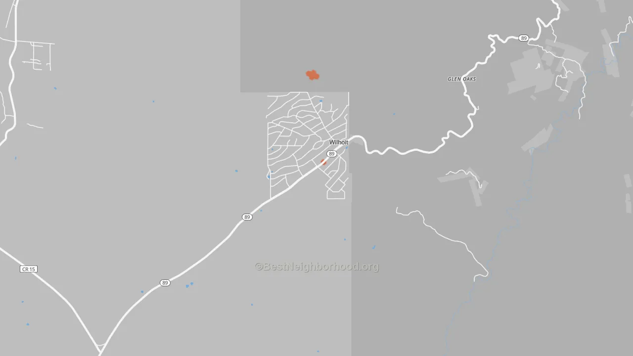 Bike Grade map of Wilhoit, AZ