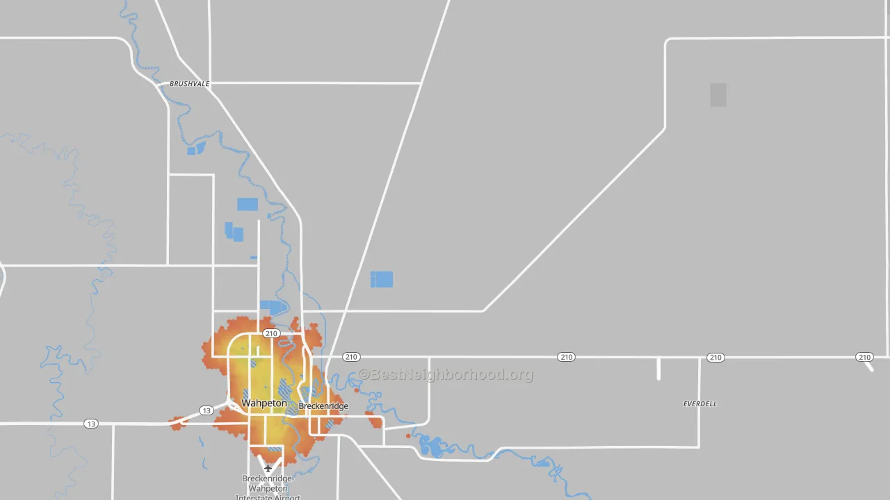 Bike Grade map of Wilkin County, MN