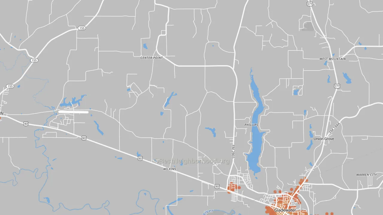 Bike Grade map of Wilkins, TX
