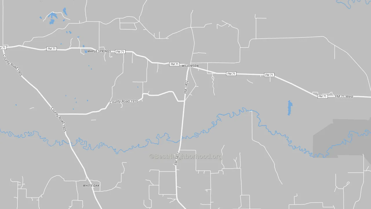 Bike Grade map of Wilkinson, TX