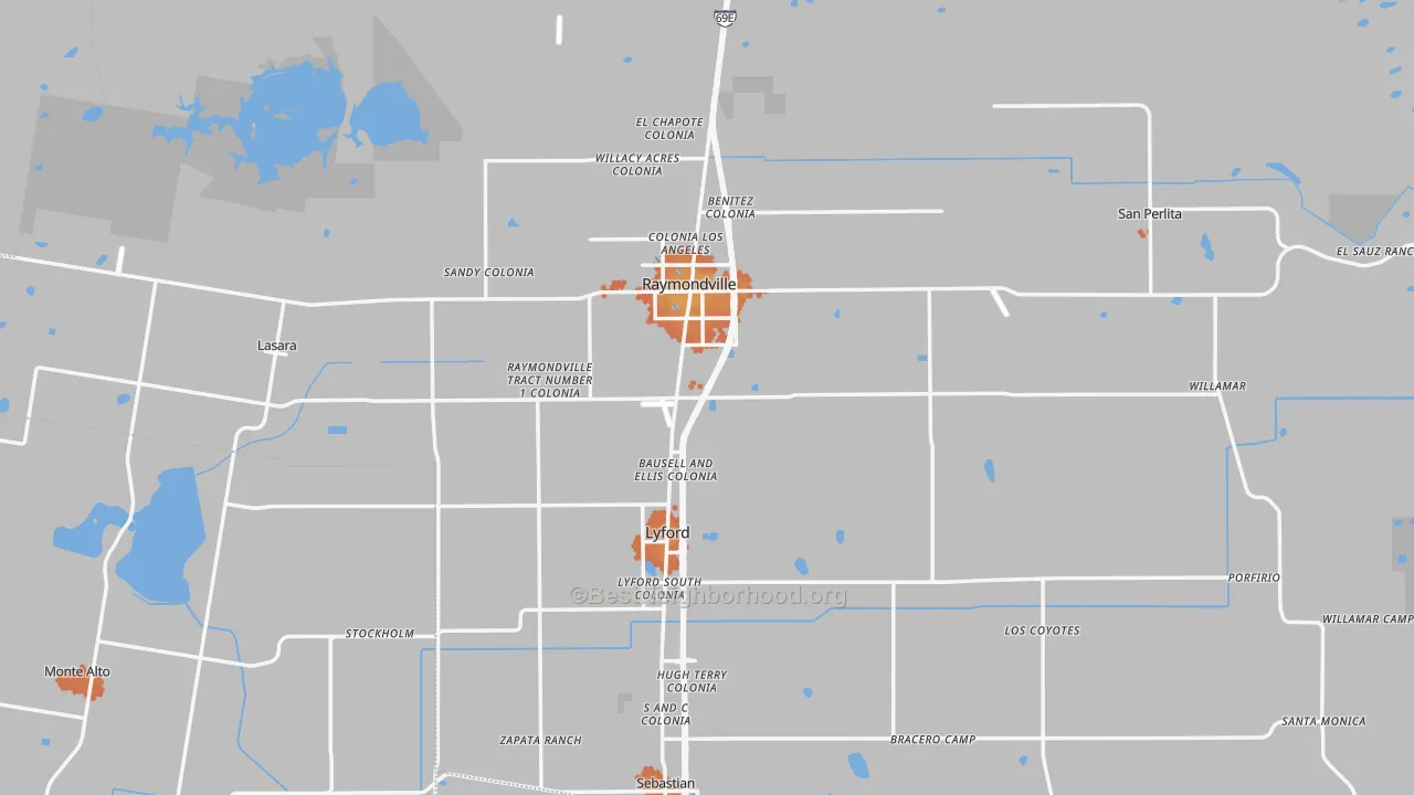 Bike Grade map of Willacy County, TX
