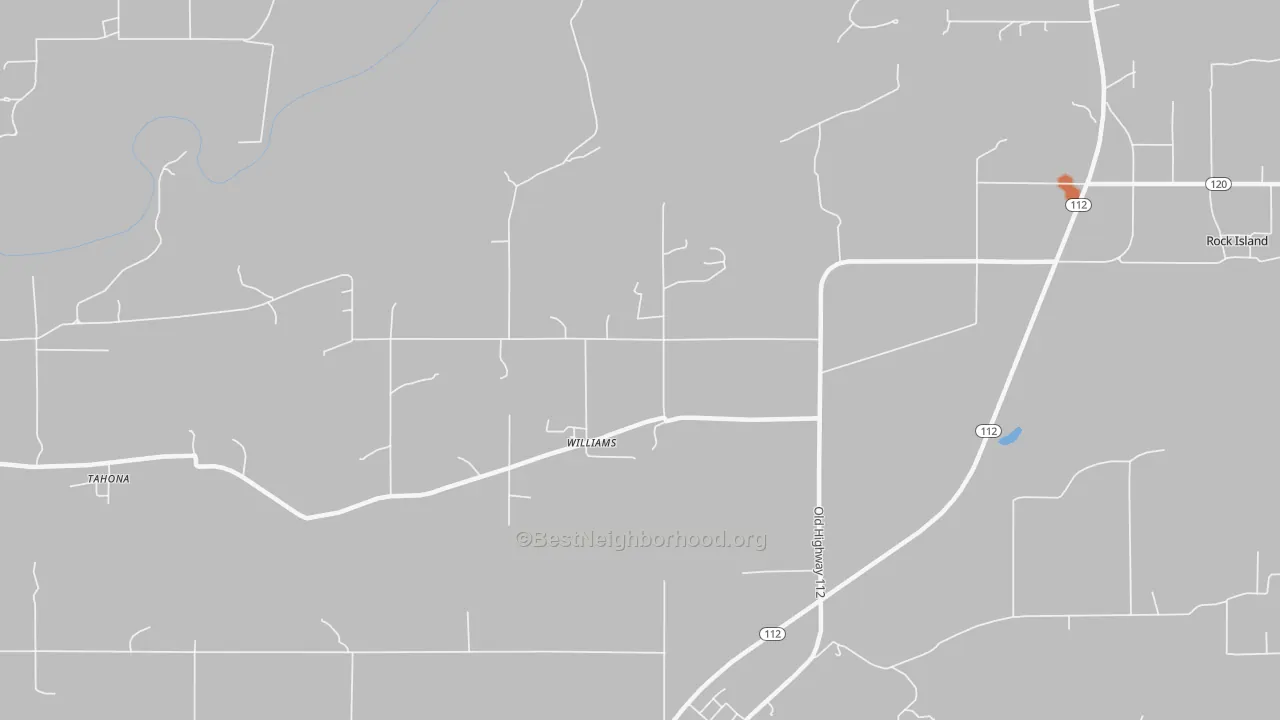 Bike Grade map of Williams, OK