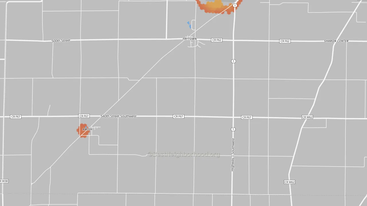 Bike Grade map of Williamstown, IA