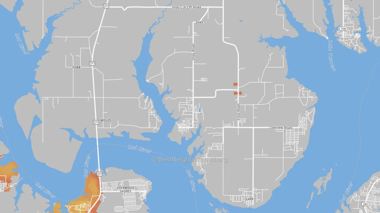 Bike Grade map of Willis, OK