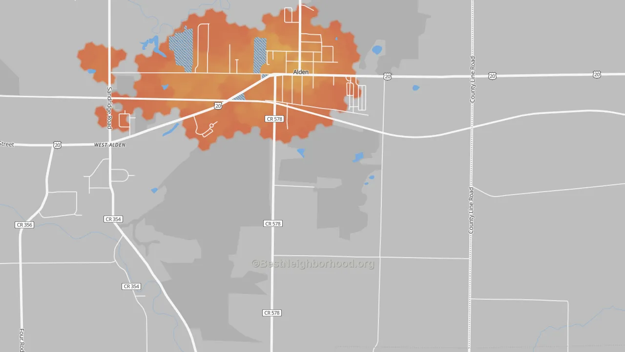 Bike Grade map of Williston, NY