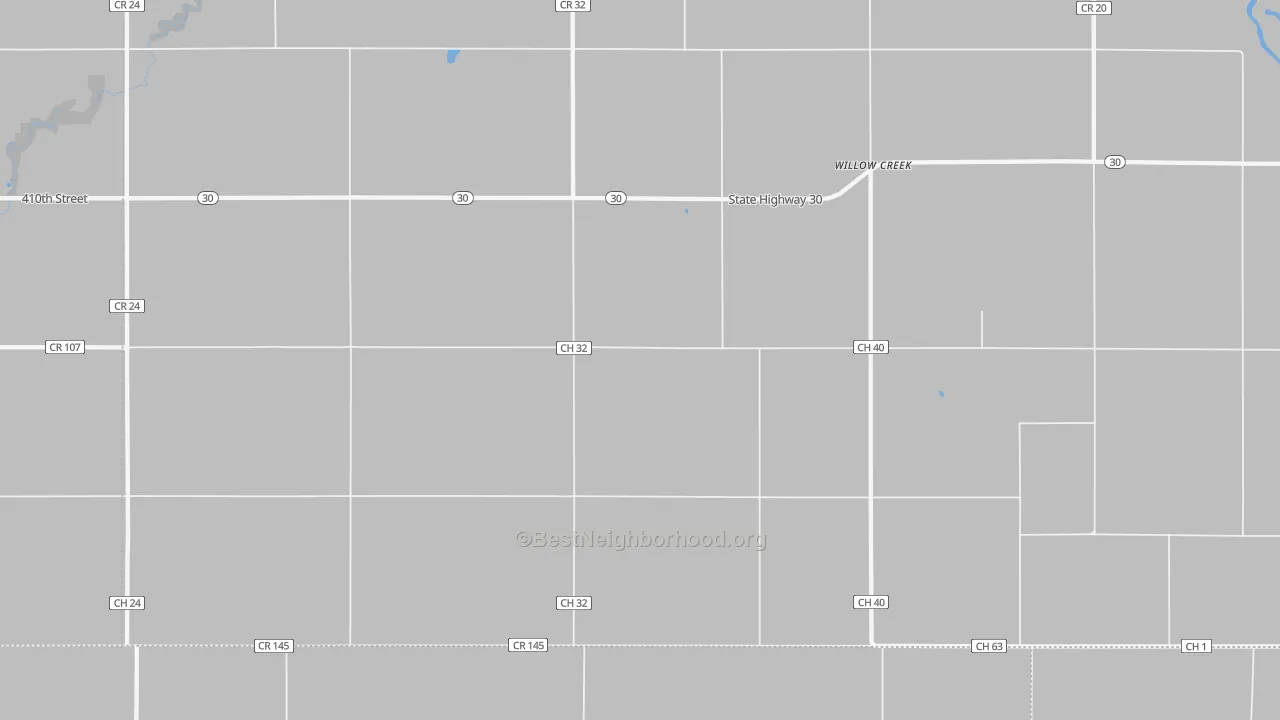Bike Grade map of Willow Creek, MN
