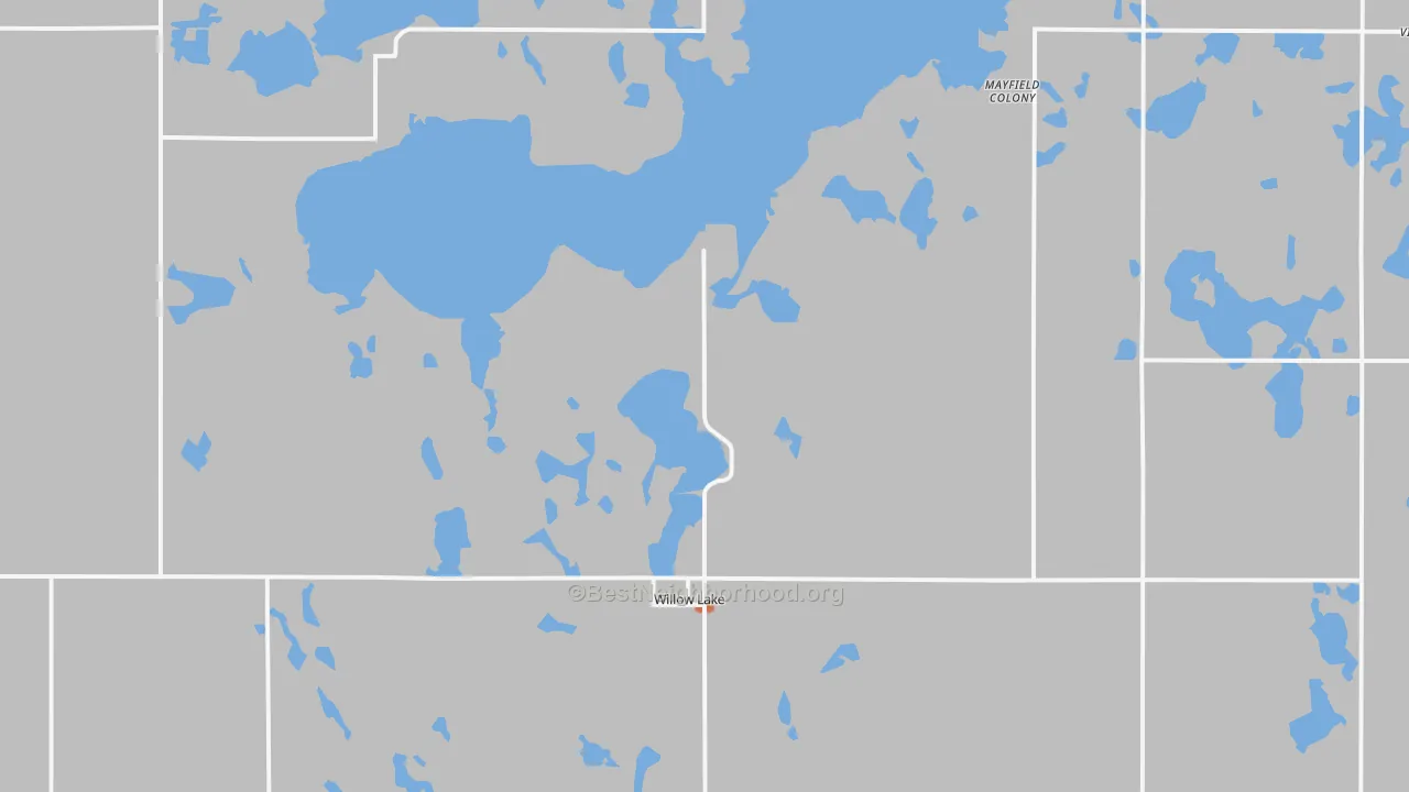 Bike Grade map of Willow Lake, SD