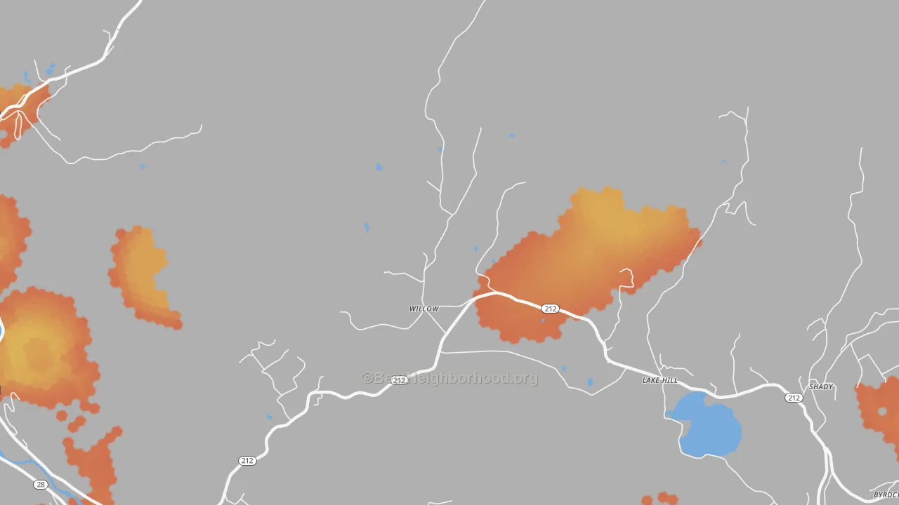 Bike Grade map of Willow, NY