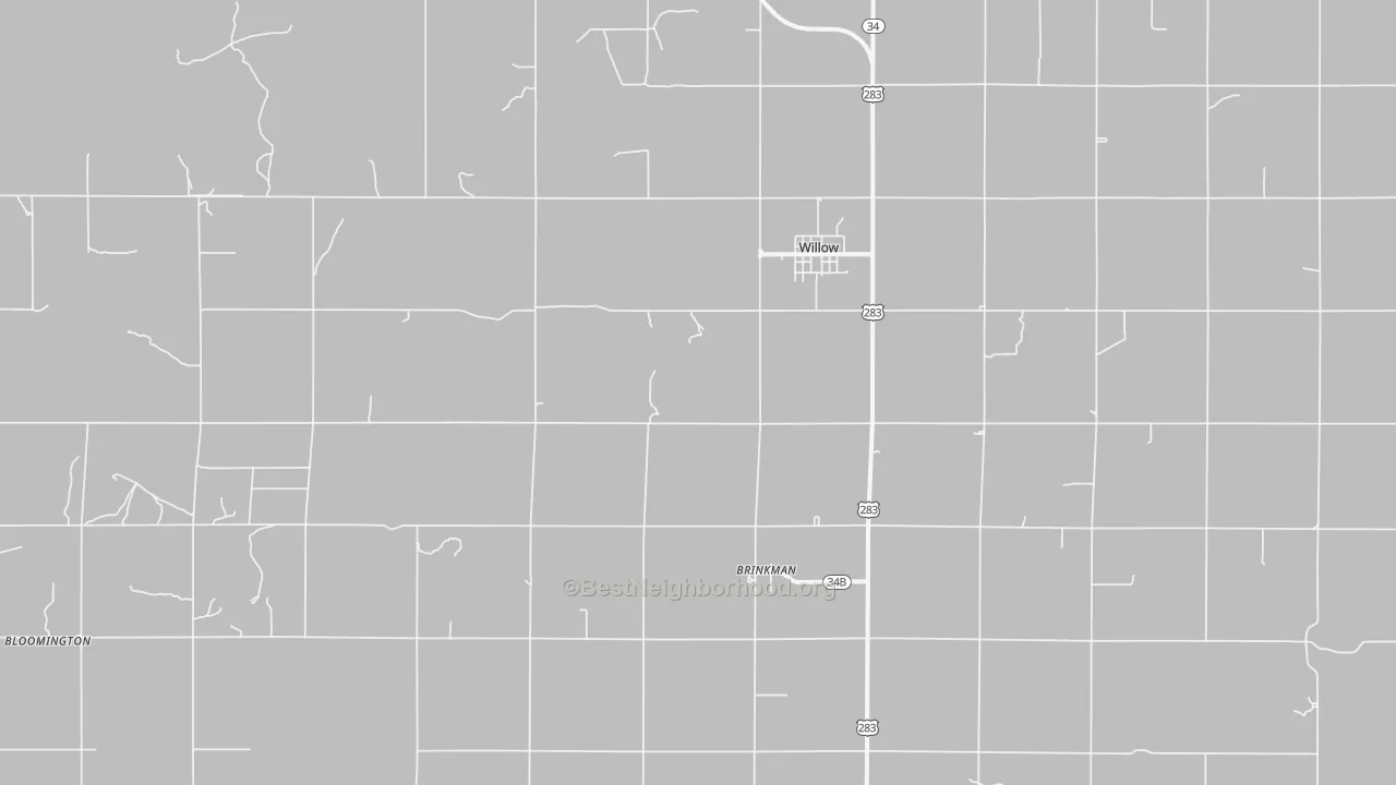 Bike Grade map of Willow, OK