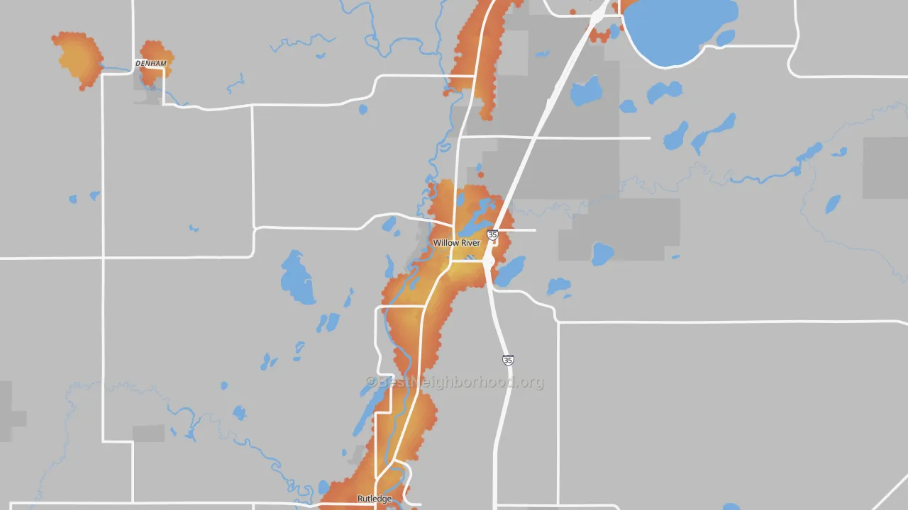 Bike Grade map of Willow River, MN
