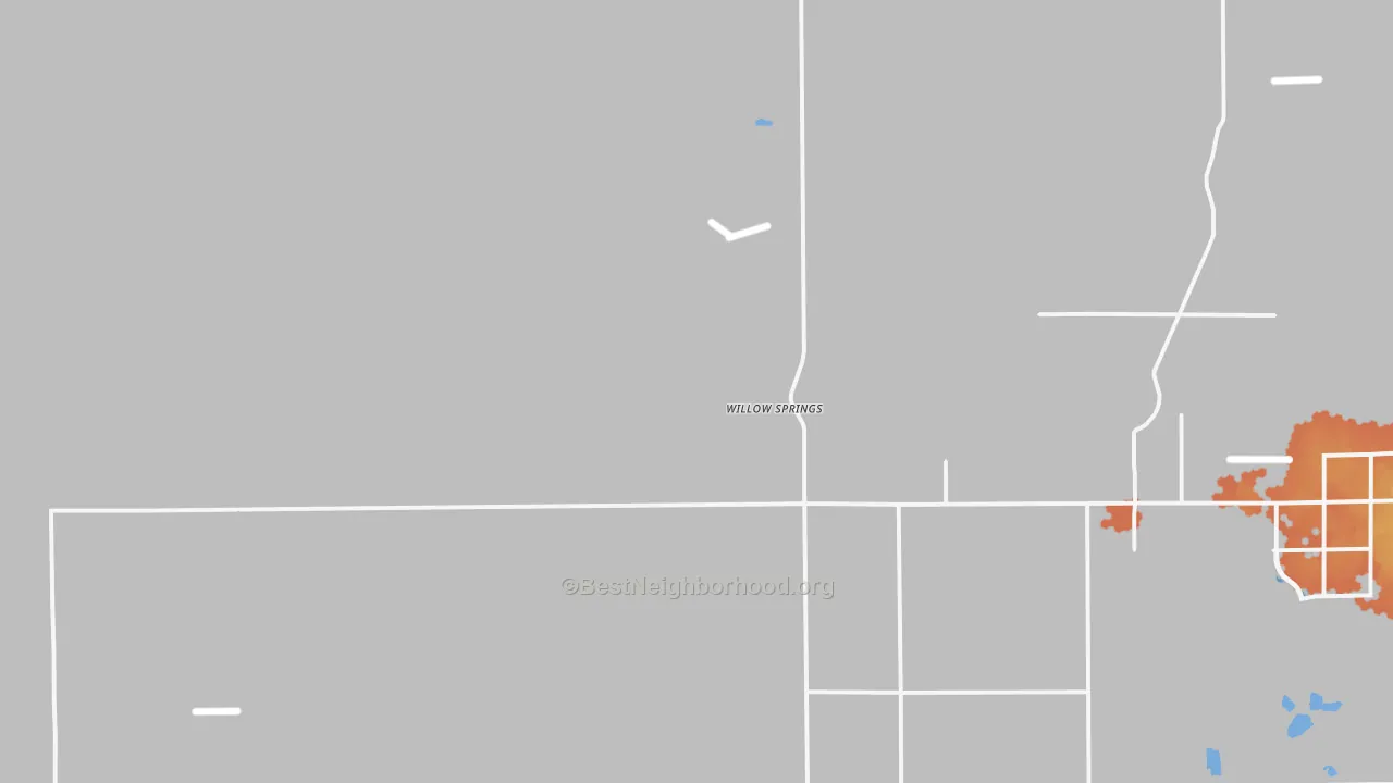 Bike Grade map of Willow Springs, CA