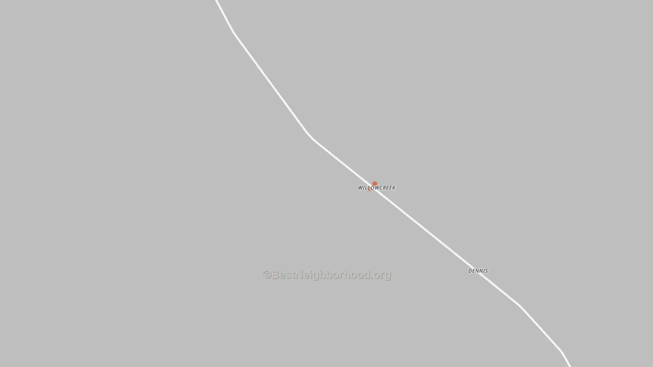 Bike Grade map of Willowcreek, OR