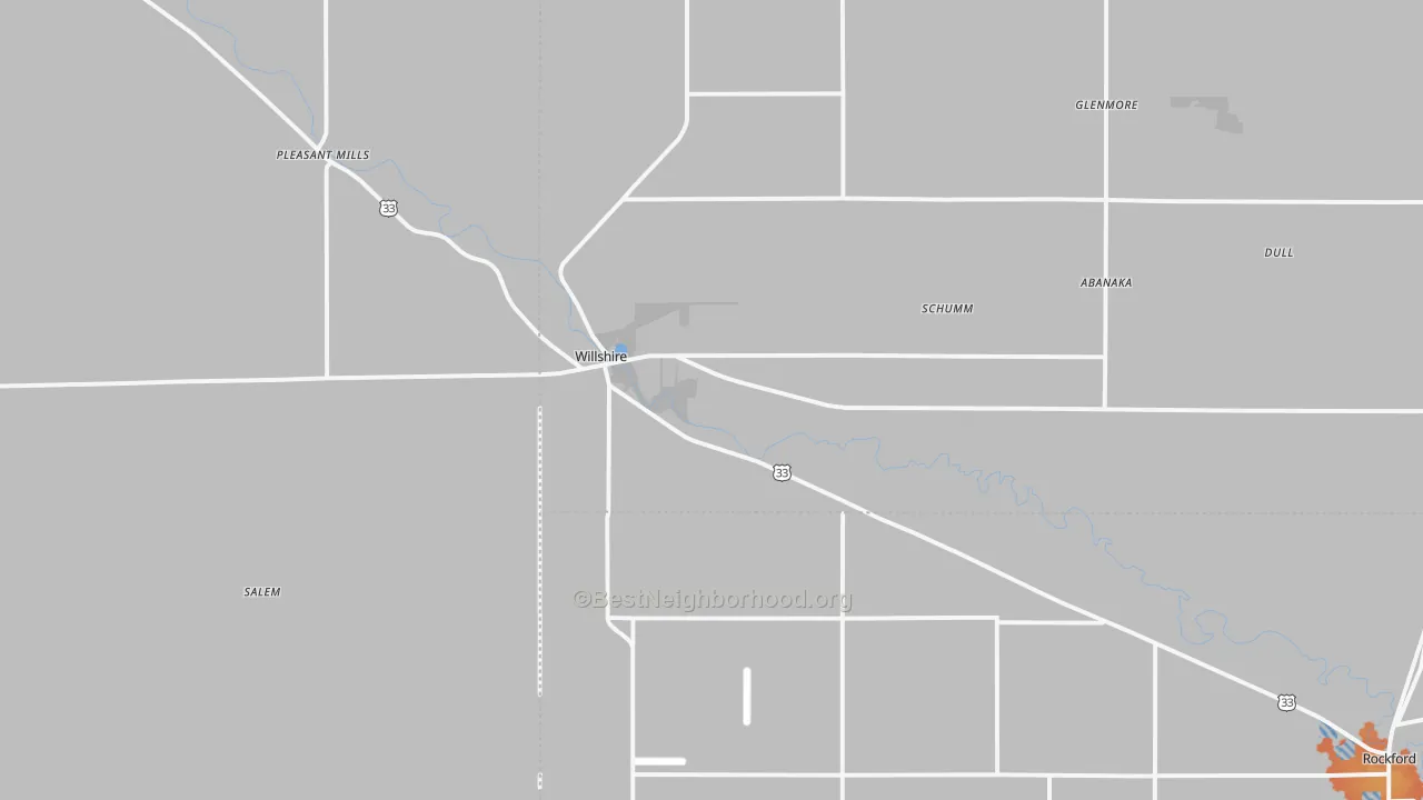 Bike Grade map of Willshire, OH