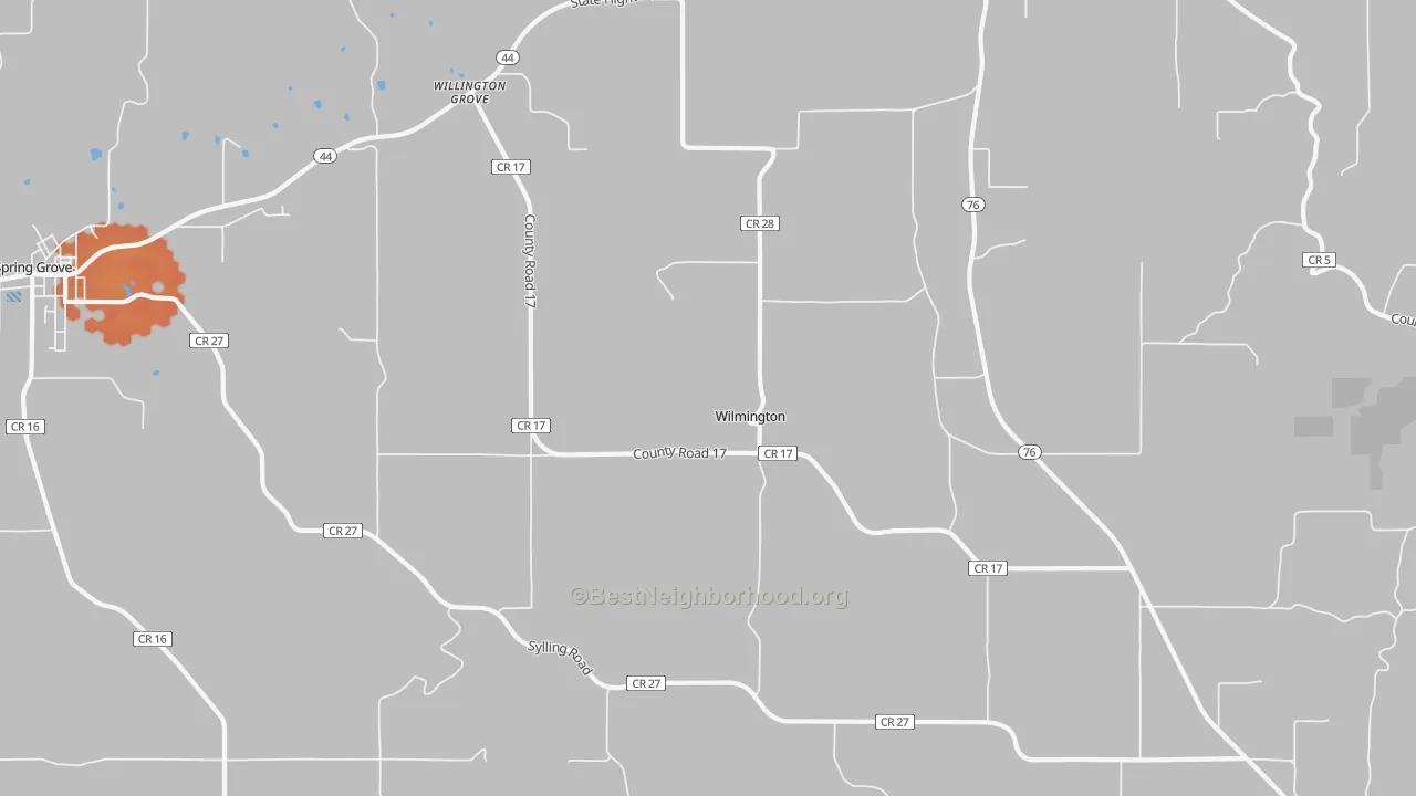 Bike Grade map of Wilmington, MN