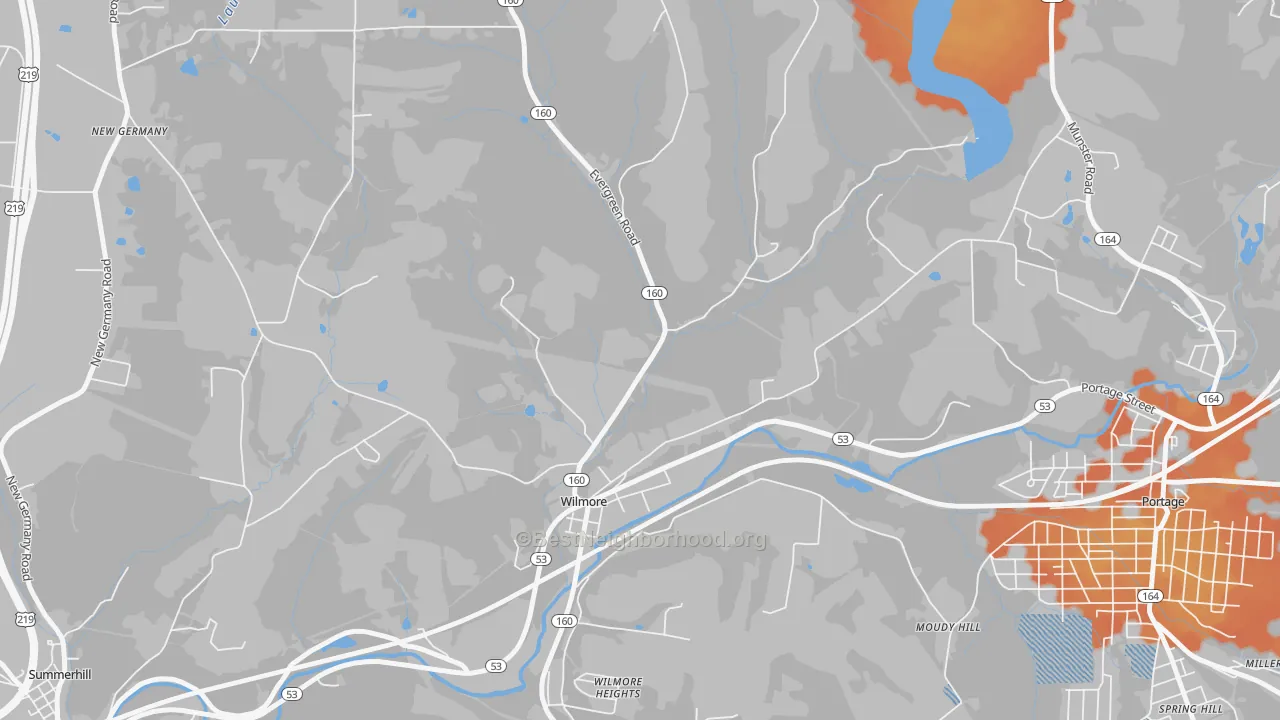 Bike Grade map of Wilmore, PA