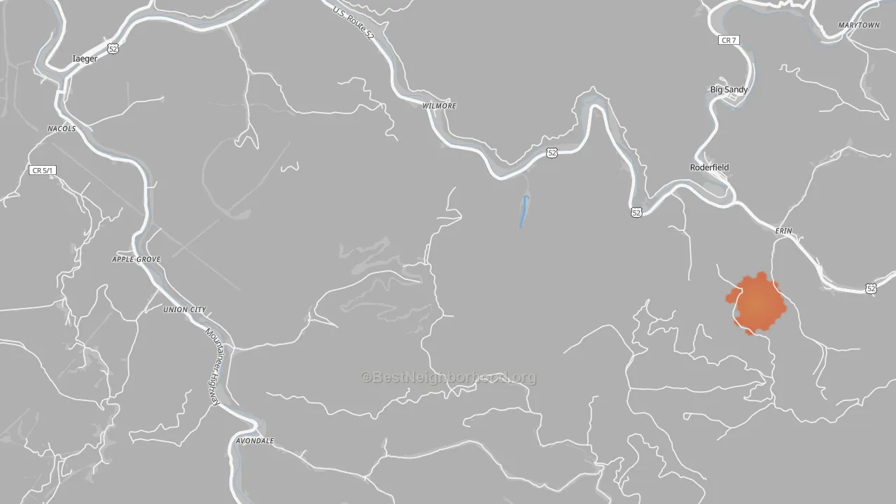 Bike Grade map of Wilmore, WV