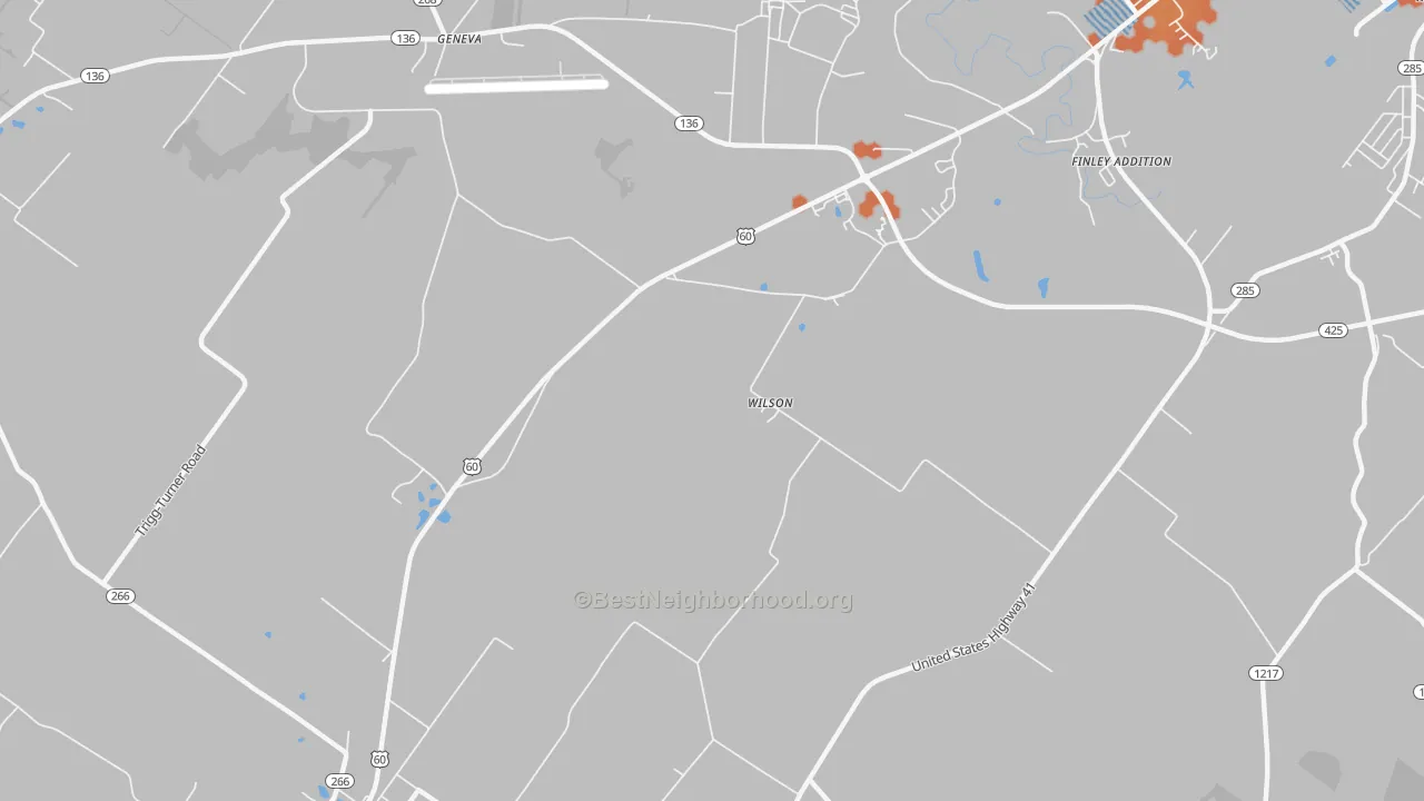 Bike Grade map of Wilson, KY