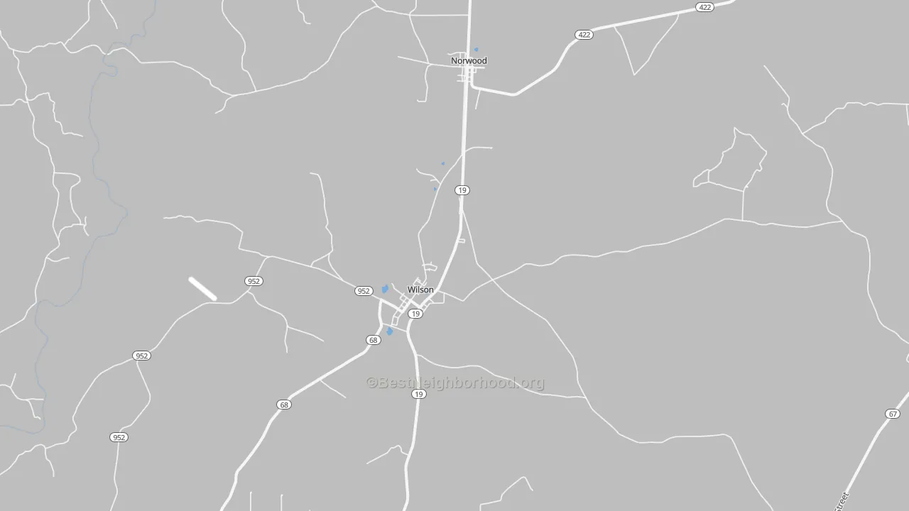 Bike Grade map of Wilson, LA