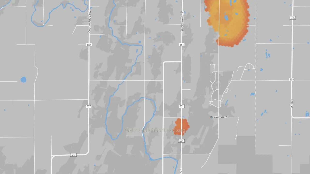 Bike Grade map of Wilson, MI