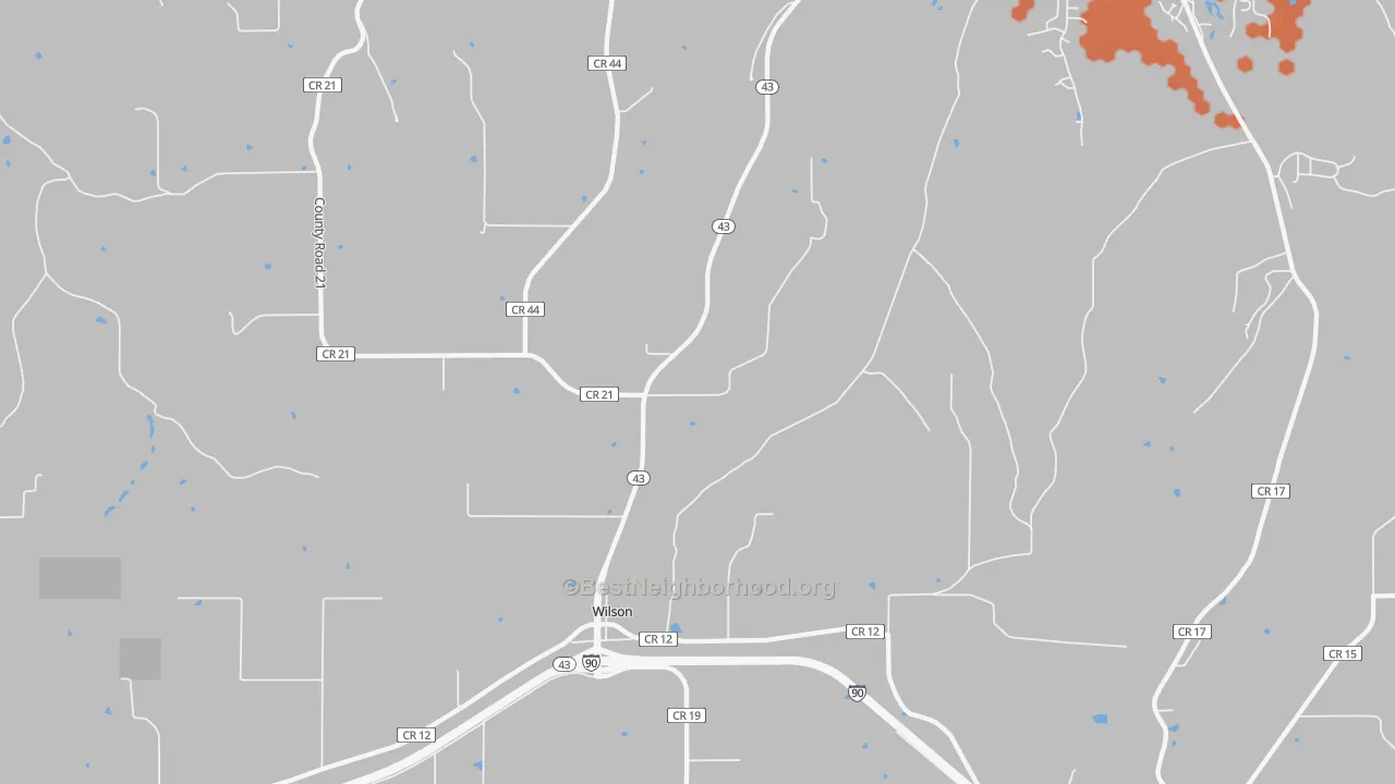 Bike Grade map of Wilson, MN
