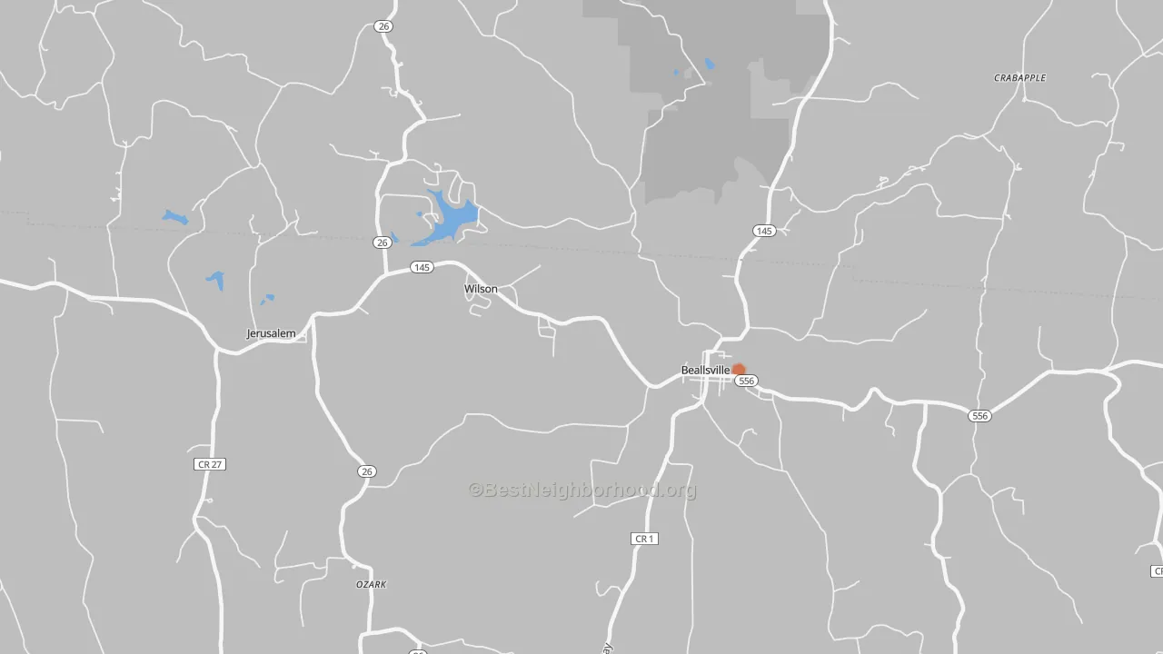 Bike Grade map of Wilson, OH