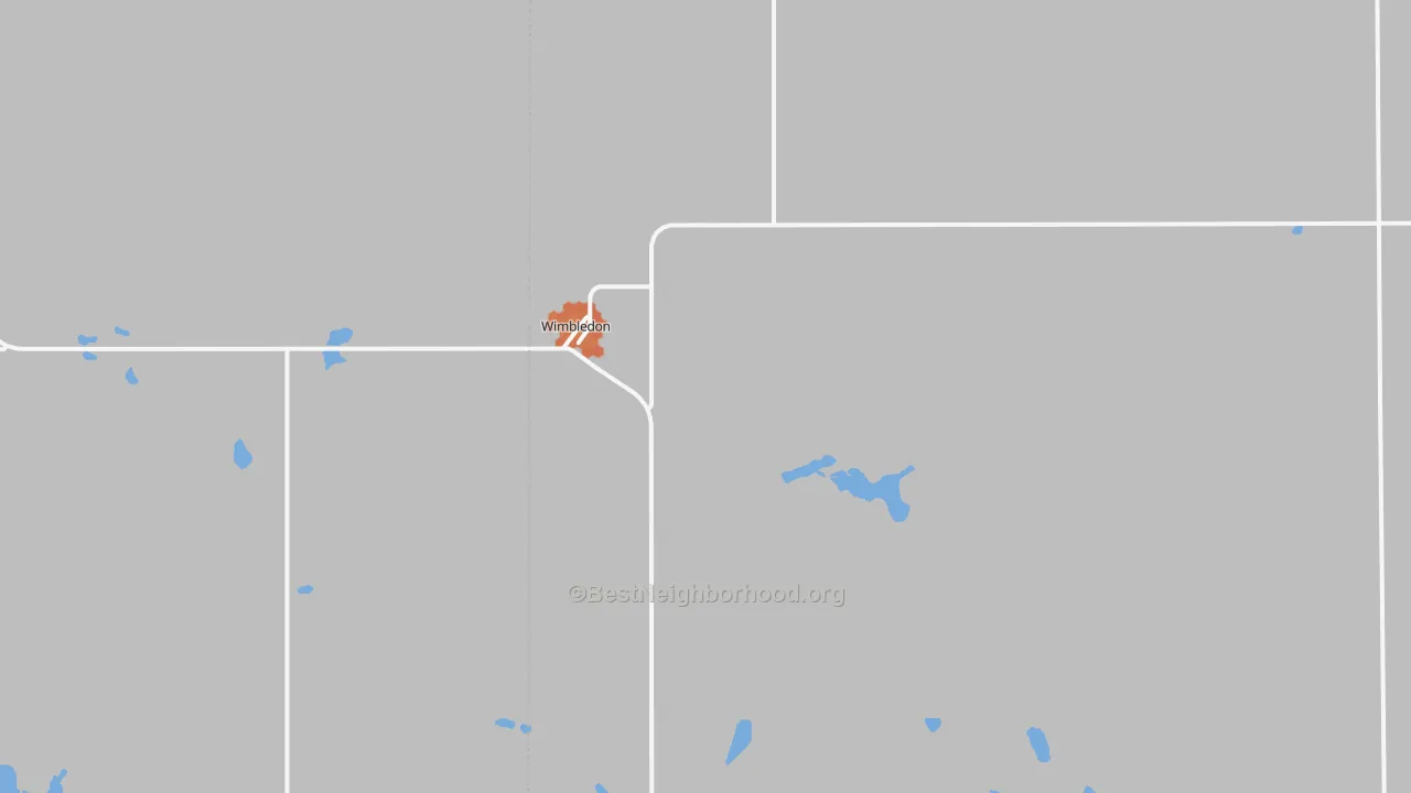 Bike Grade map of Wimbledon, ND