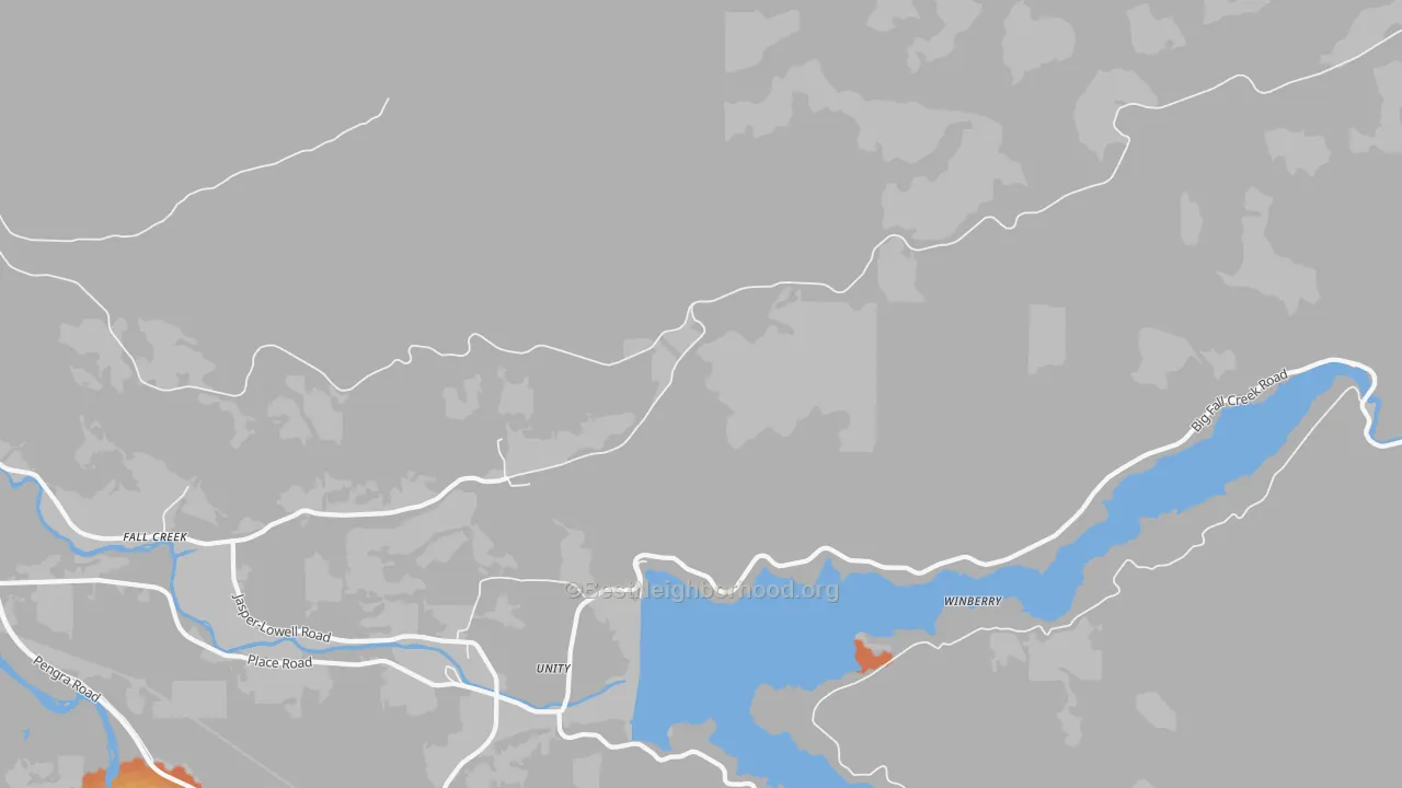 Bike Grade map of Winberry, OR