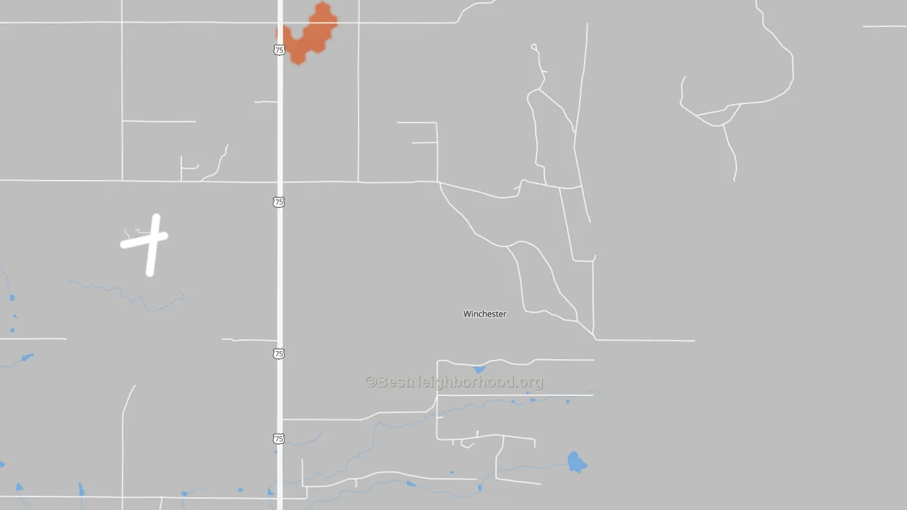 Bike Grade map of Winchester, OK