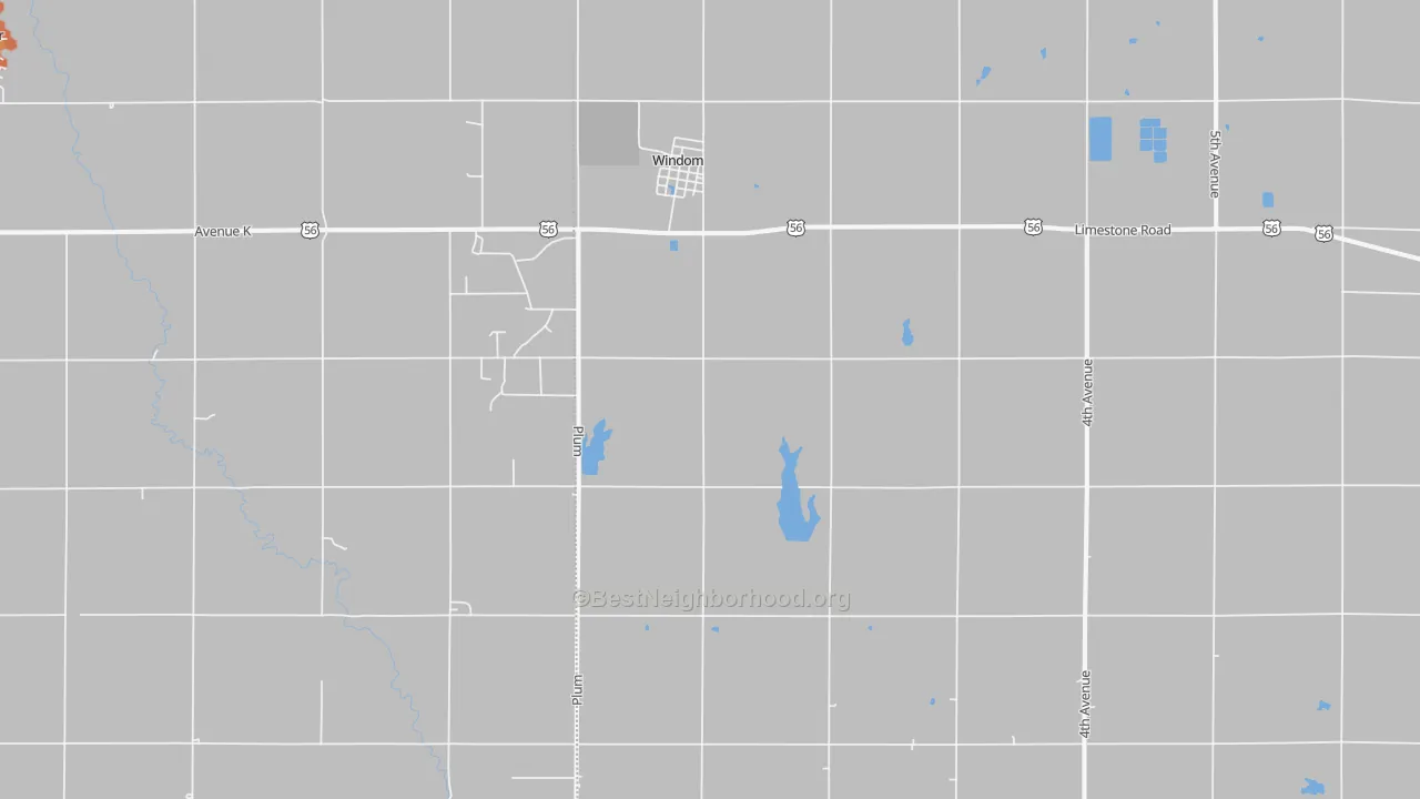 Bike Grade map of Windom, KS