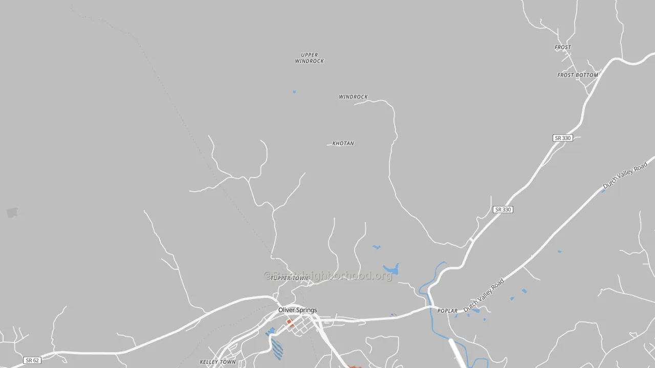 Bike Grade map of Windrock, TN