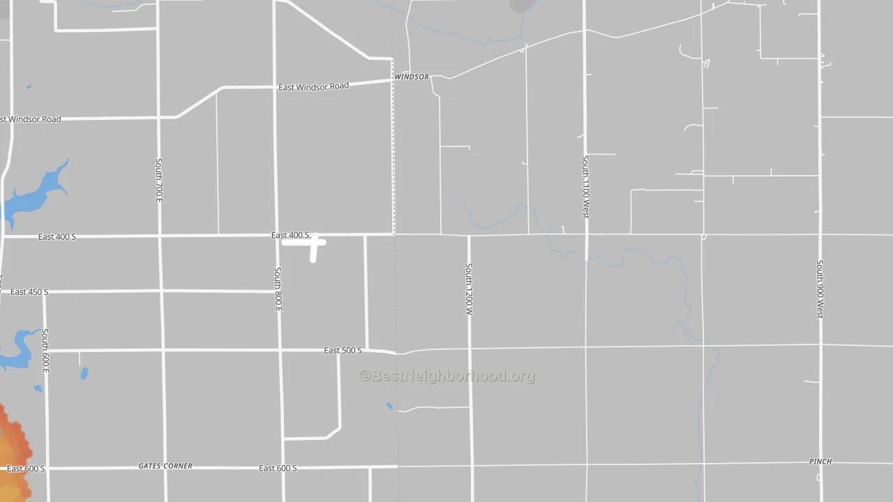 Bike Grade map of Windsor, IN