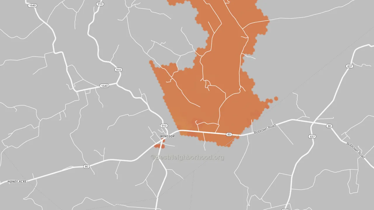 Bike Grade map of Windsor, KY