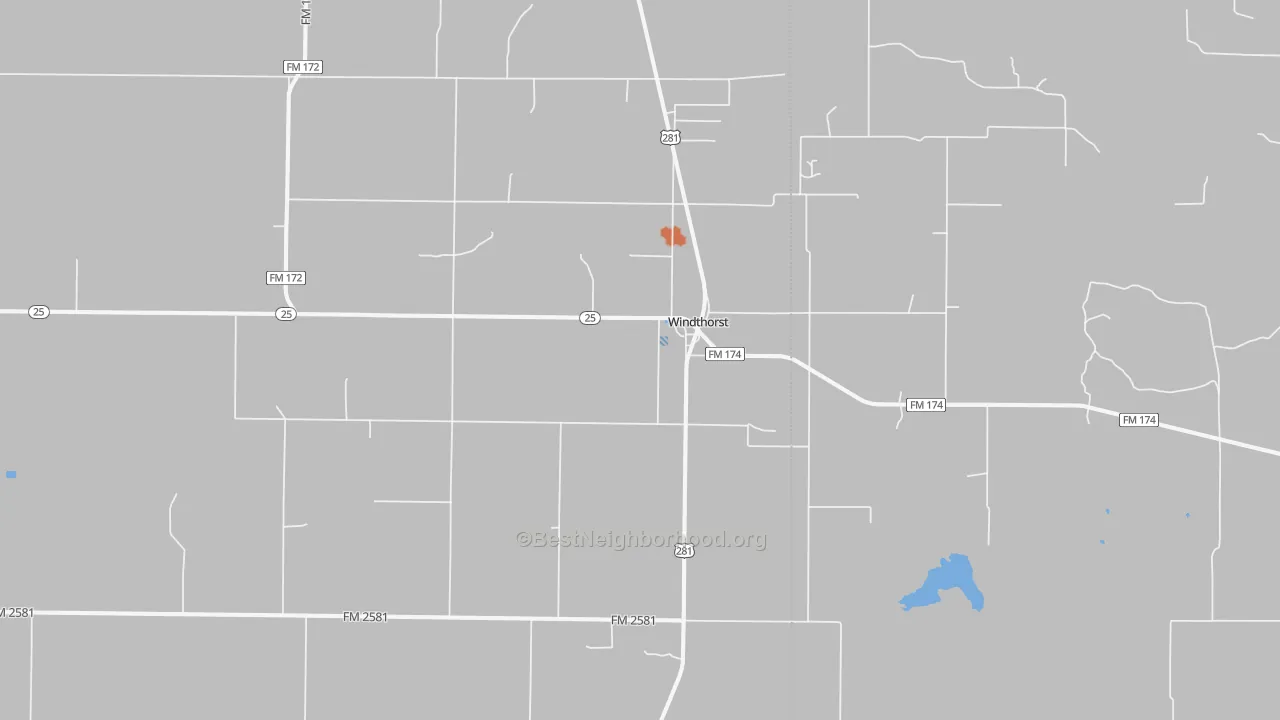 Bike Grade map of Windthorst, TX