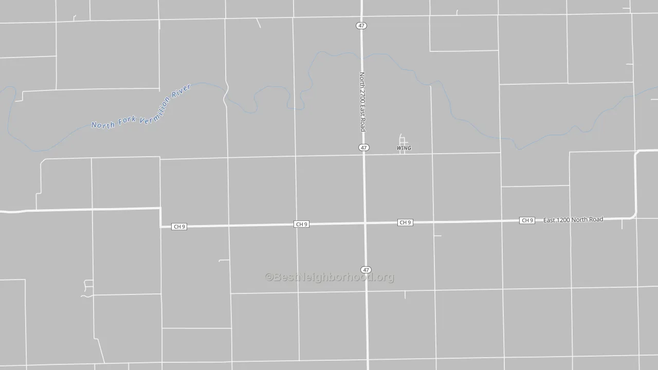 Bike Grade map of Wing, IL