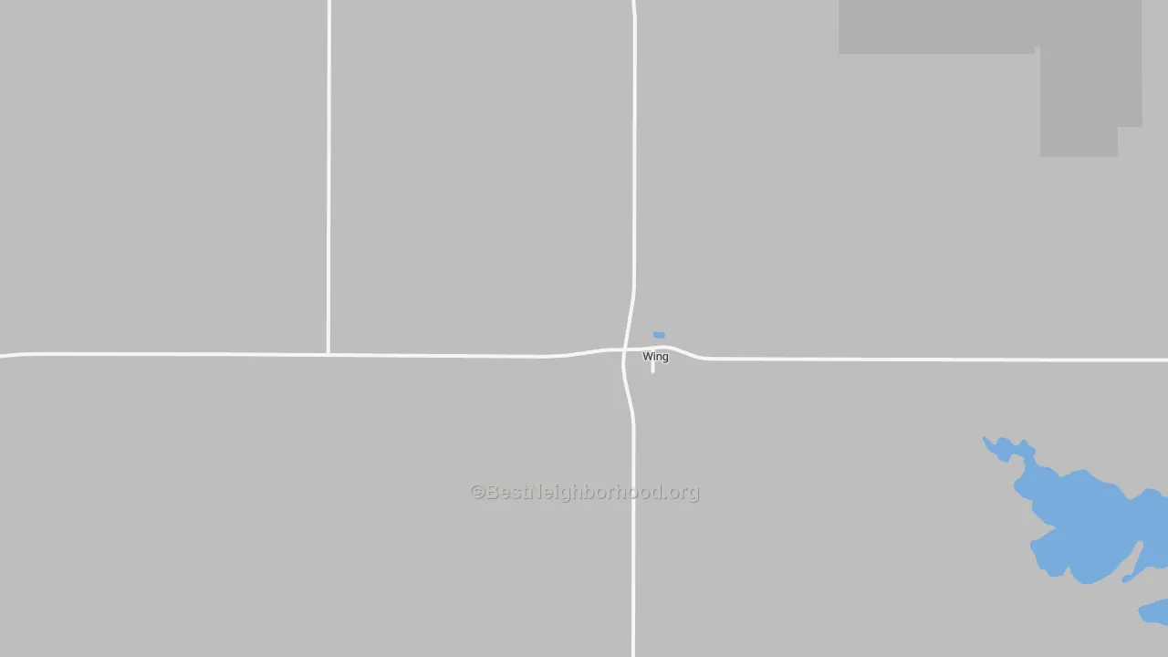 Bike Grade map of Wing, ND