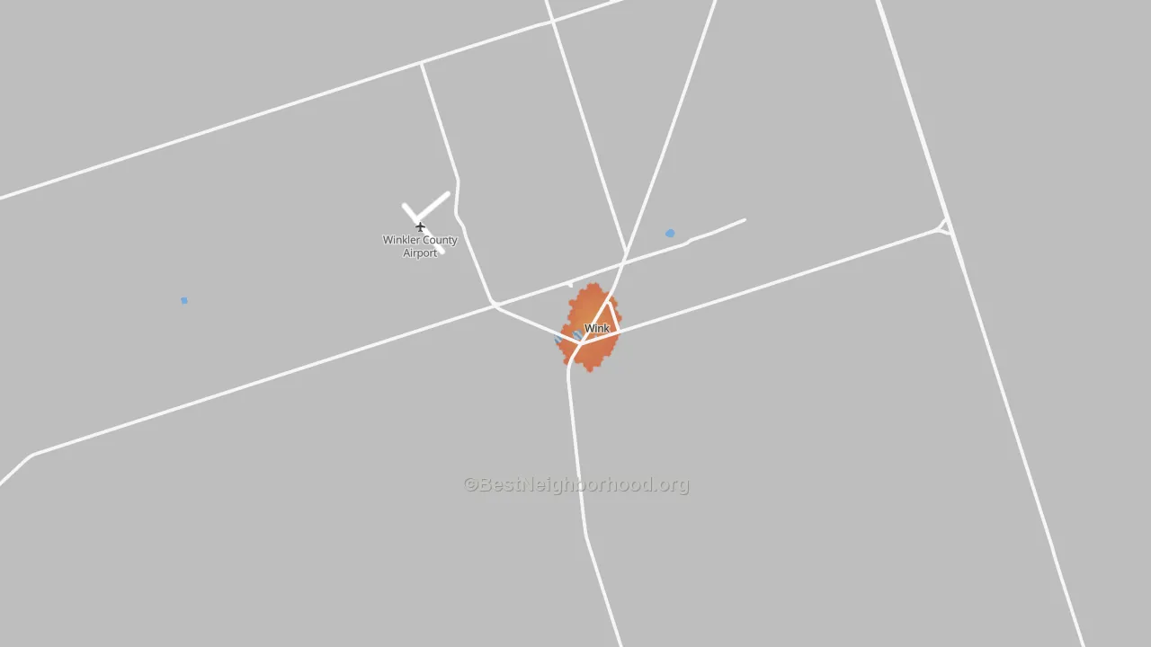 Bike Grade map of Wink, TX