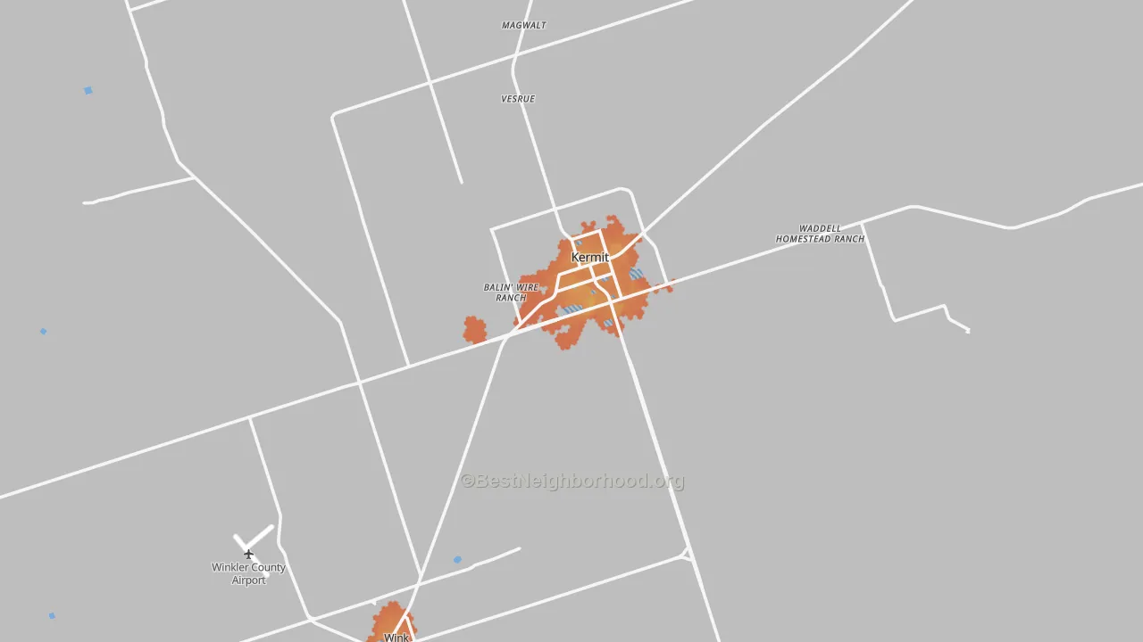 Bike Grade map of Winkler County, TX