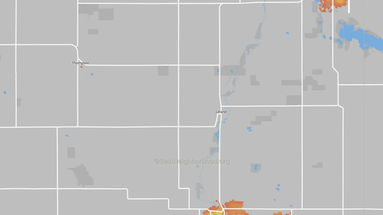 Bike Grade map of Winnebago County, IA