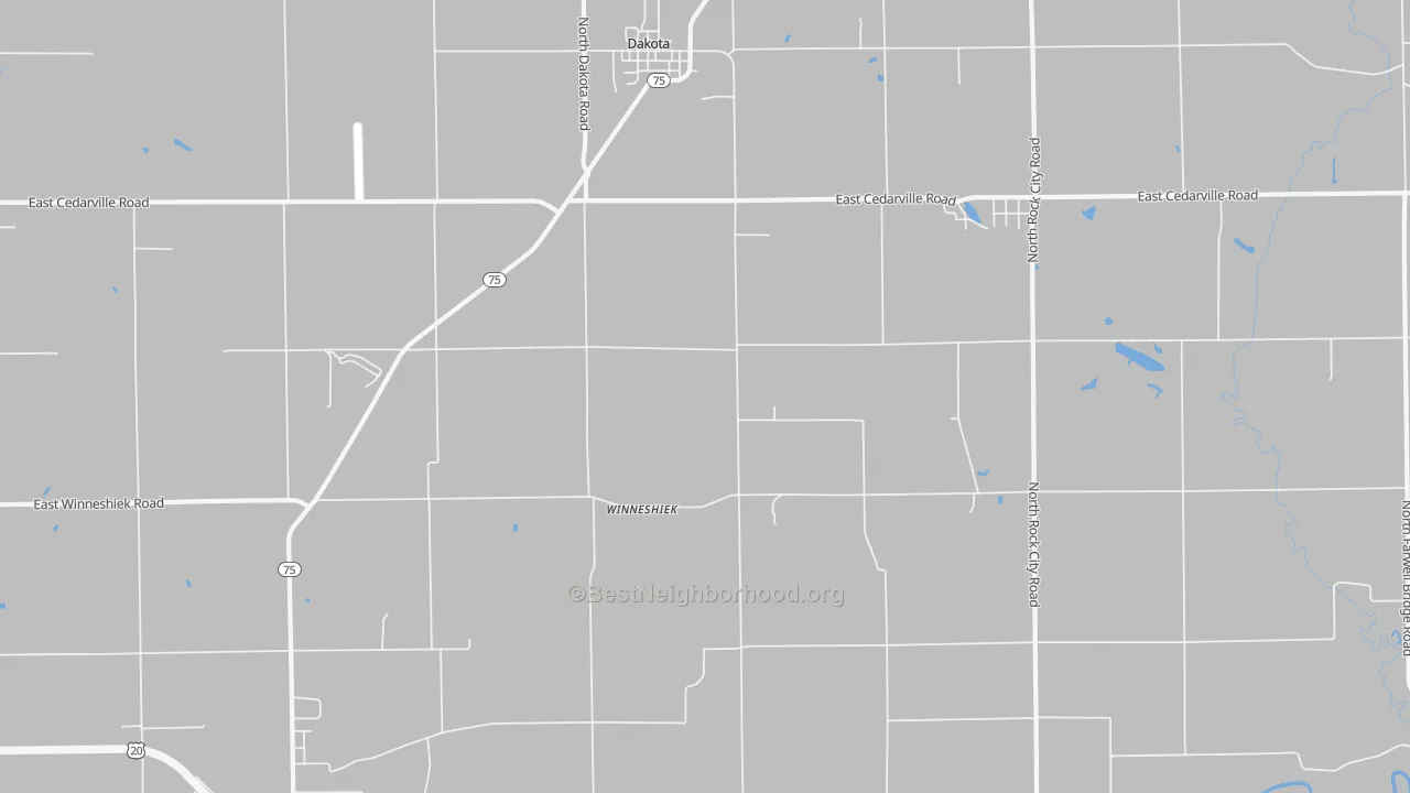 Bike Grade map of Winneshiek, IL