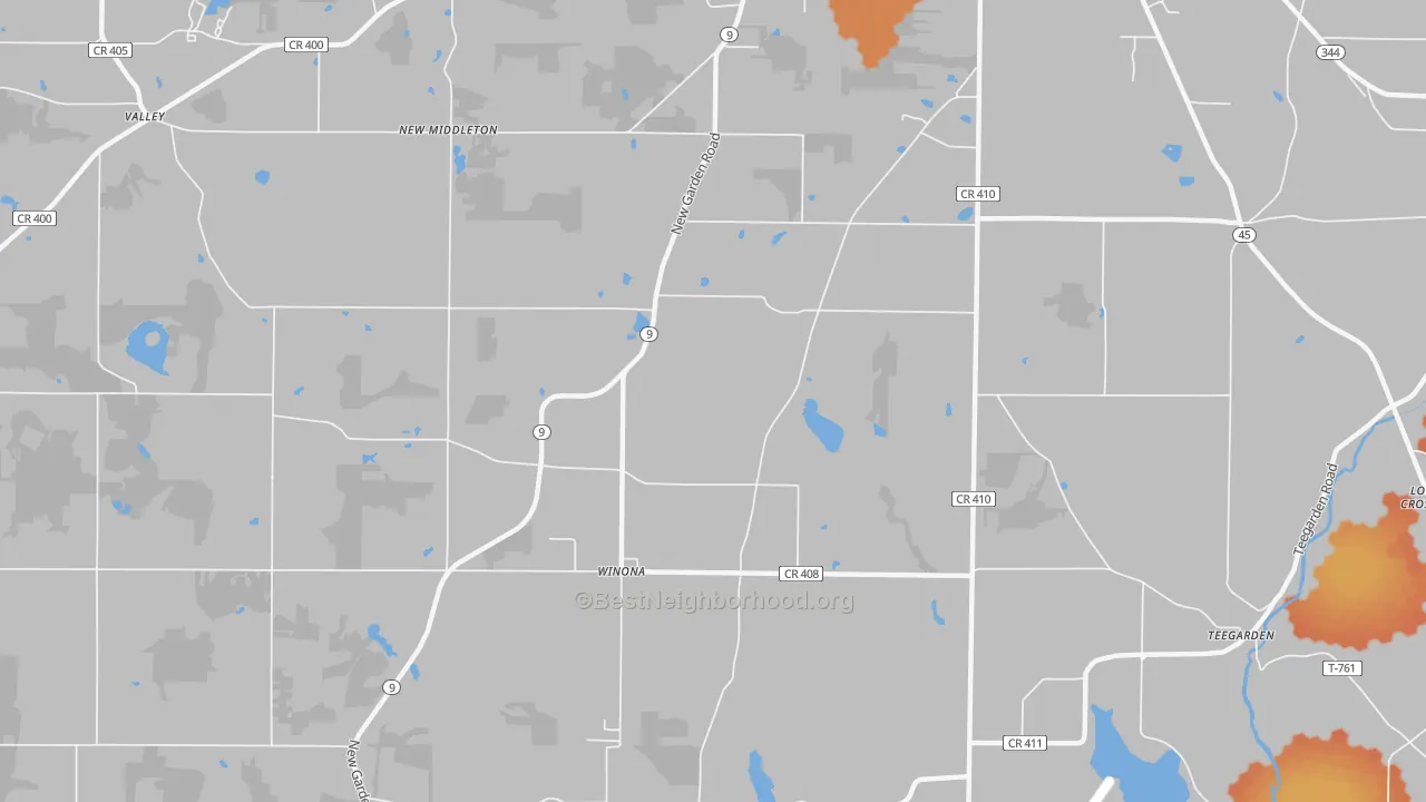 Bike Grade map of Winona, OH
