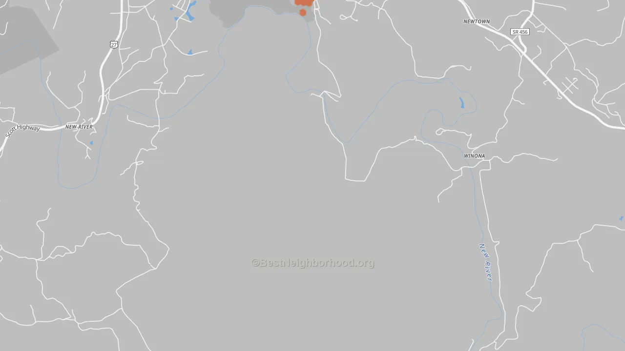 Bike Grade map of Winona, TN