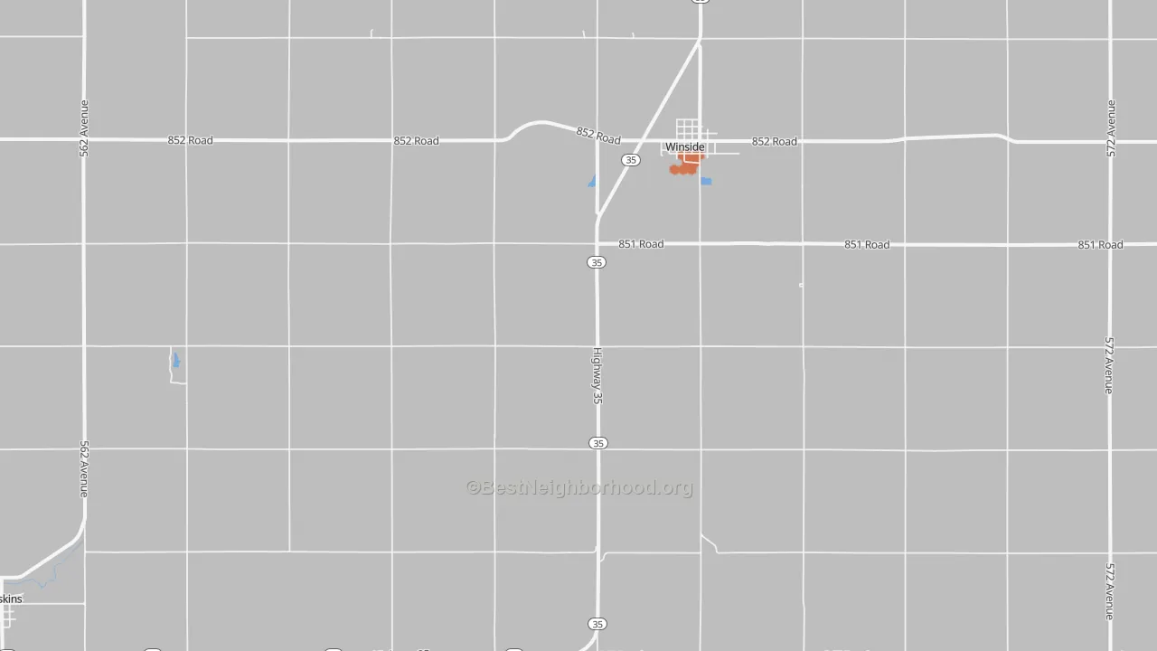 Bike Grade map of Winside, NE