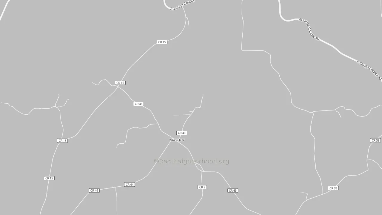 Bike Grade map of Winslow, AL