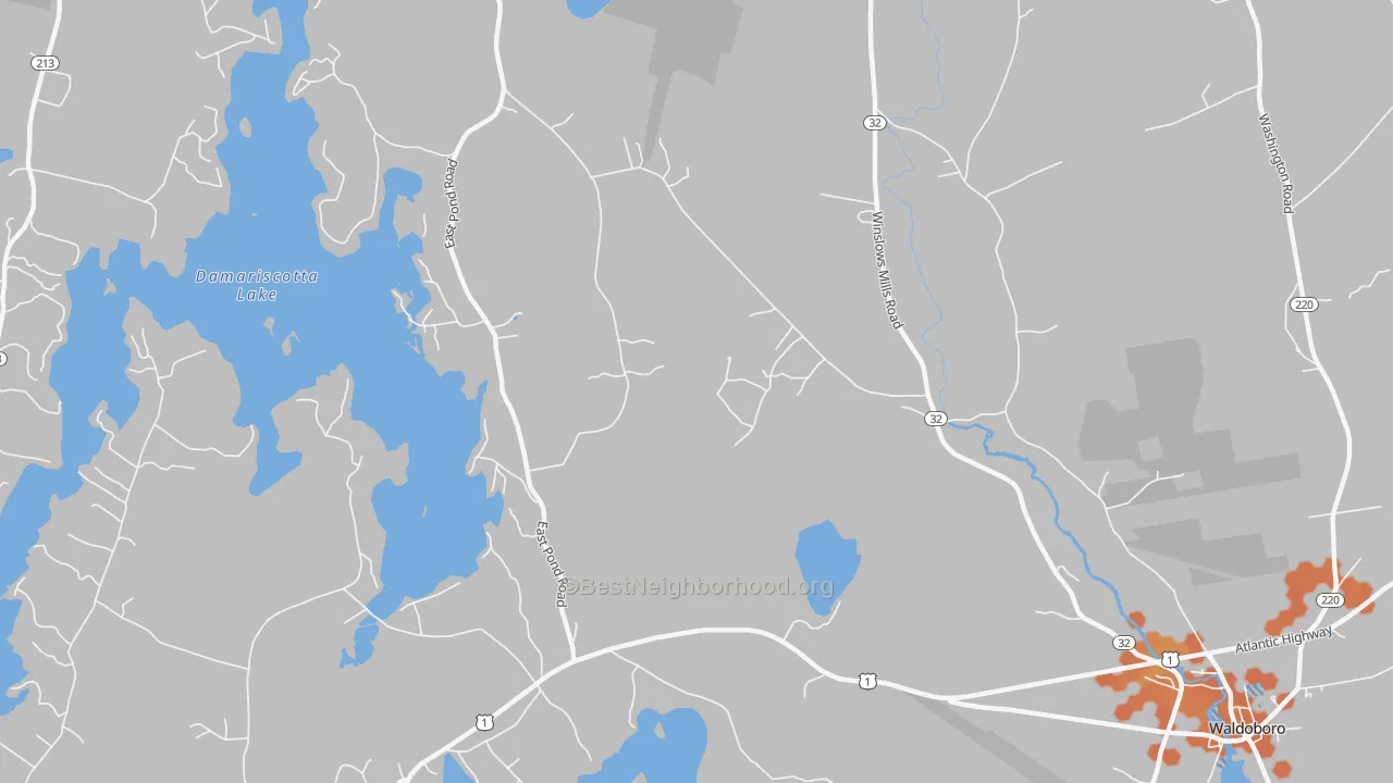 Bike Grade map of Winslows Mills, ME