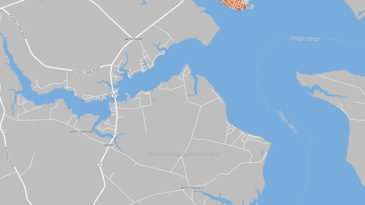Bike Grade map of Winsteadville, NC