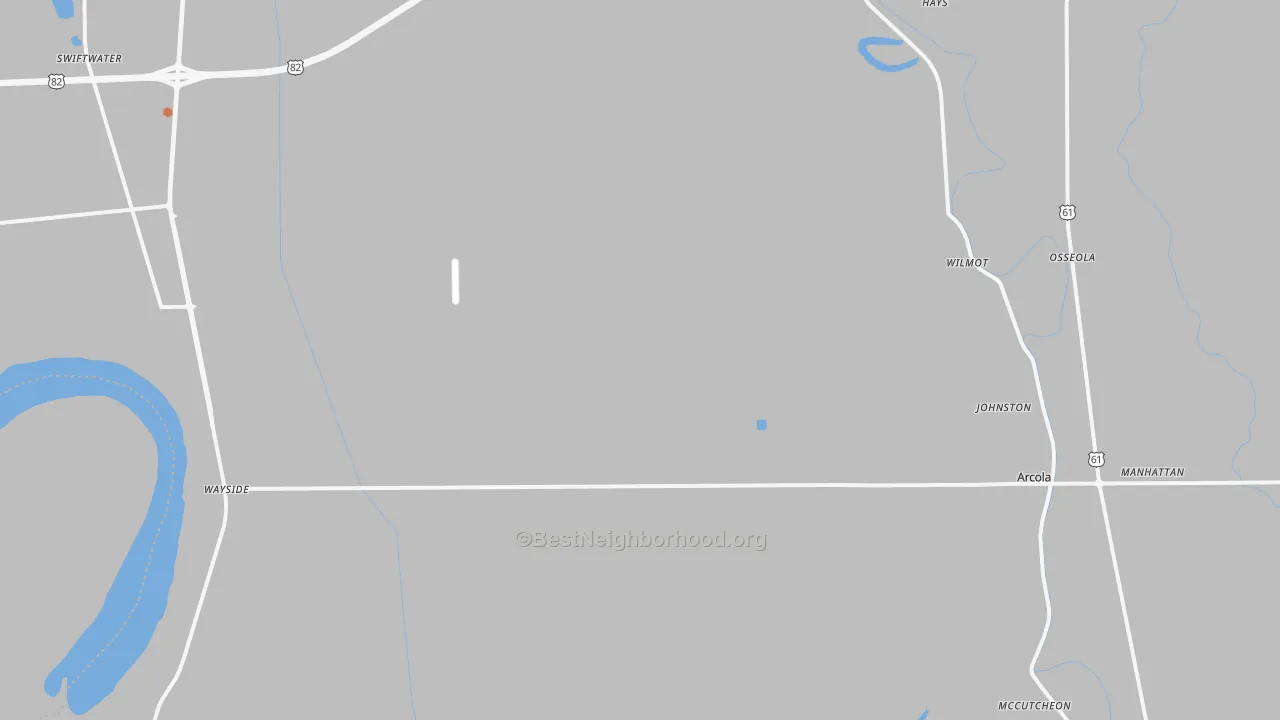 Bike Grade map of Winterville, MS