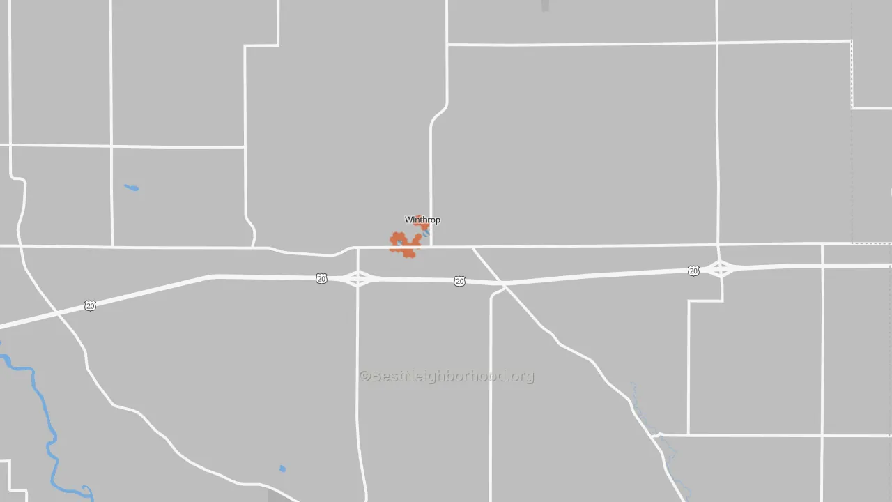 Bike Grade map of Winthrop, IA