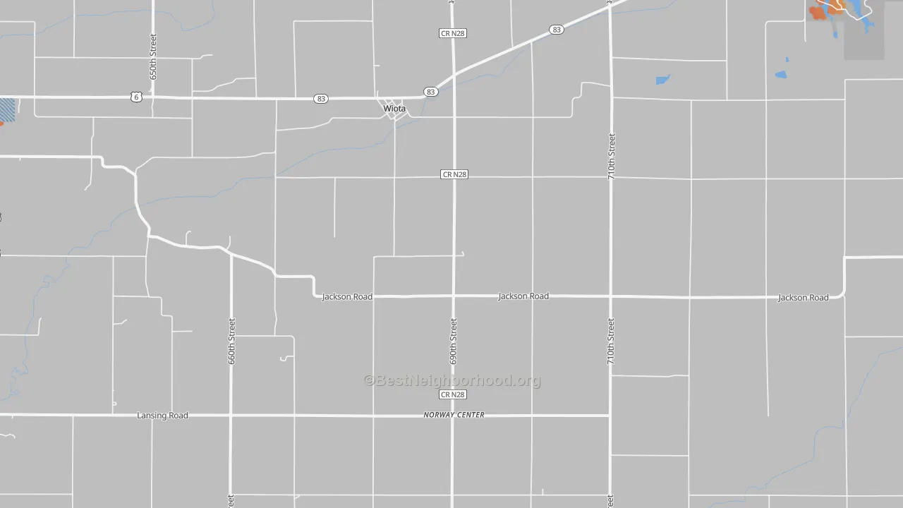 Bike Grade map of Wiota, IA