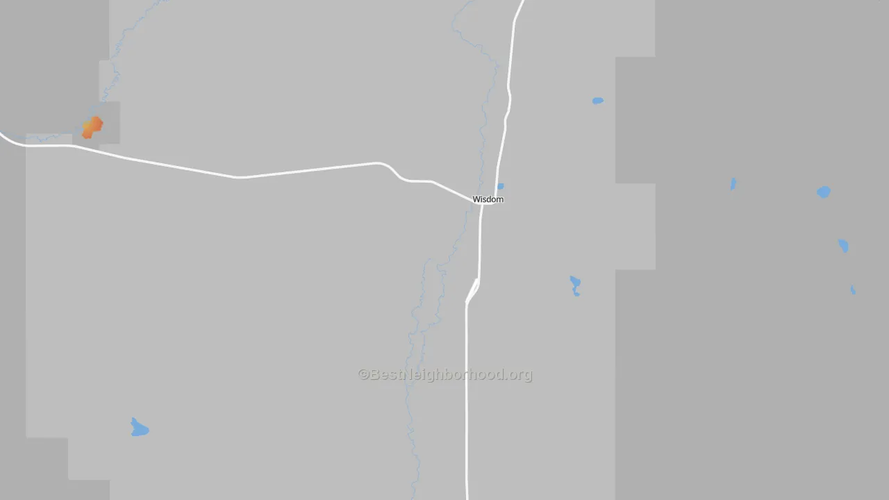 Bike Grade map of Wisdom, MT